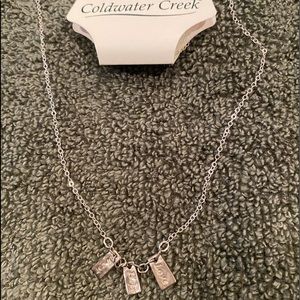 Coldwater Creek charm necklace 16” sterling silver